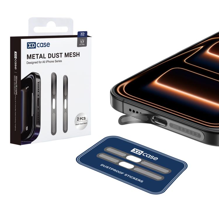 XDcase 2pcs Metal Dust Mesh Earpiece Dustproof Sticker, For iPhone 17 Pro Max