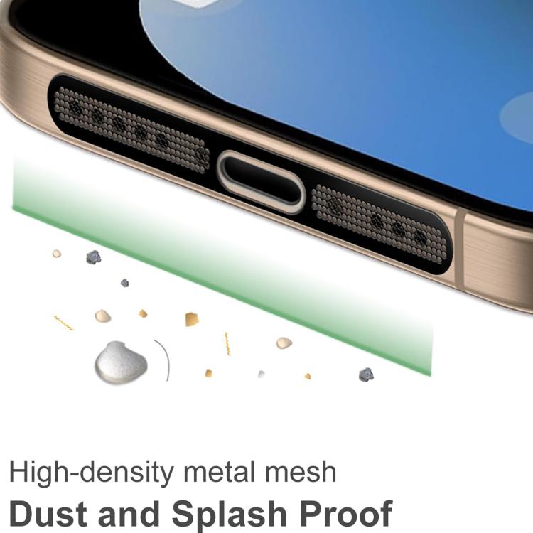 XDcase 4pcs Metal Dust Mesh Earpiece Dustproof Stickers with 4 Anti-Dust Plugs 1 Cleaning Brush, For iPhone 17 Pro Max