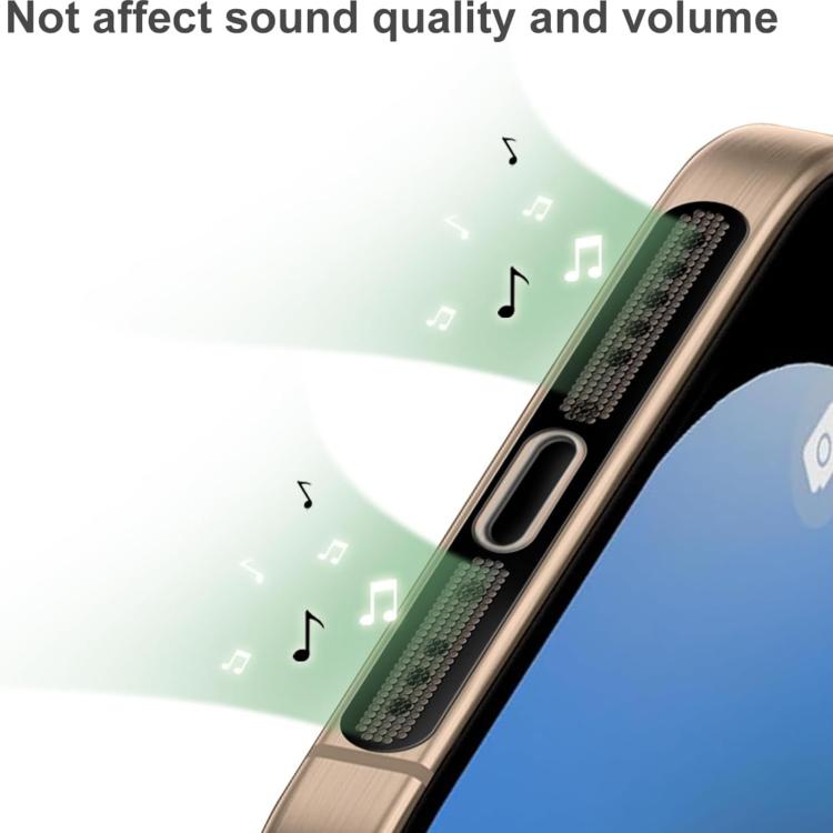 XDcase 4pcs Metal Dust Mesh Earpiece Dustproof Stickers with 4 Anti-Dust Plugs 1 Cleaning Brush, For iPhone 17 Pro Max