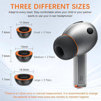 XDcase 3 Pairs Replacement Silicone Sponge Ear Tips, For Samsung Galaxy Buds3 Pro