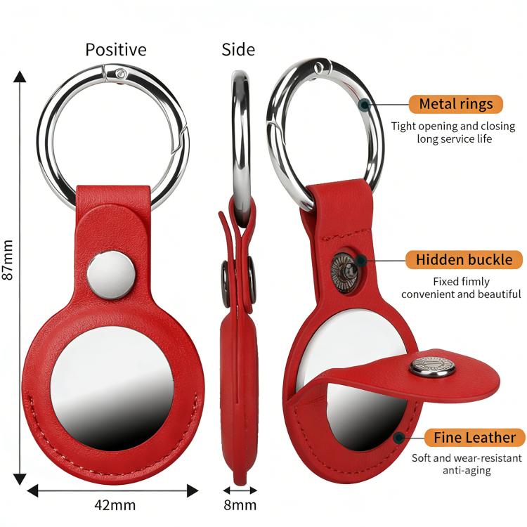 XDcase 4 Pack Vegan Leather Protective Case with Metal Ring, Leather Case Kit