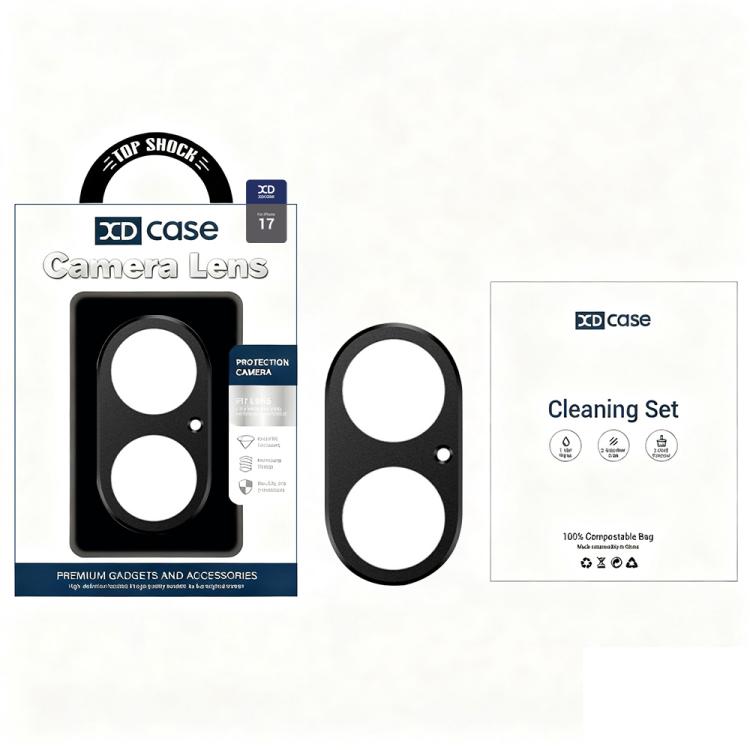 XDcase Metal Flat & Hollow Camera Lens Protector, For iPhone 17