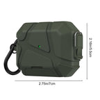 XDcase Football-style Security Lock TPU Earbud Case with Hook & Holder, For AirPods Pro 3, For AirPods 4, For AirPods Pro 2 / 1