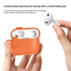 XDcase Faux Leather Texture Security Lock TPU Earbud Case, For AirPods Pro 3, For AirPods 4, For AirPods Pro 2 / 1
