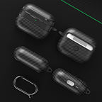 XDcase Carbon Fiber Texture Earbud Case with Hook, For AirPods Pro 3, For AirPods 4