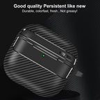 XDcase Carbon Fiber Texture Earbud Case with Hook, For AirPods 5 / 4, For AirPods Pro 3