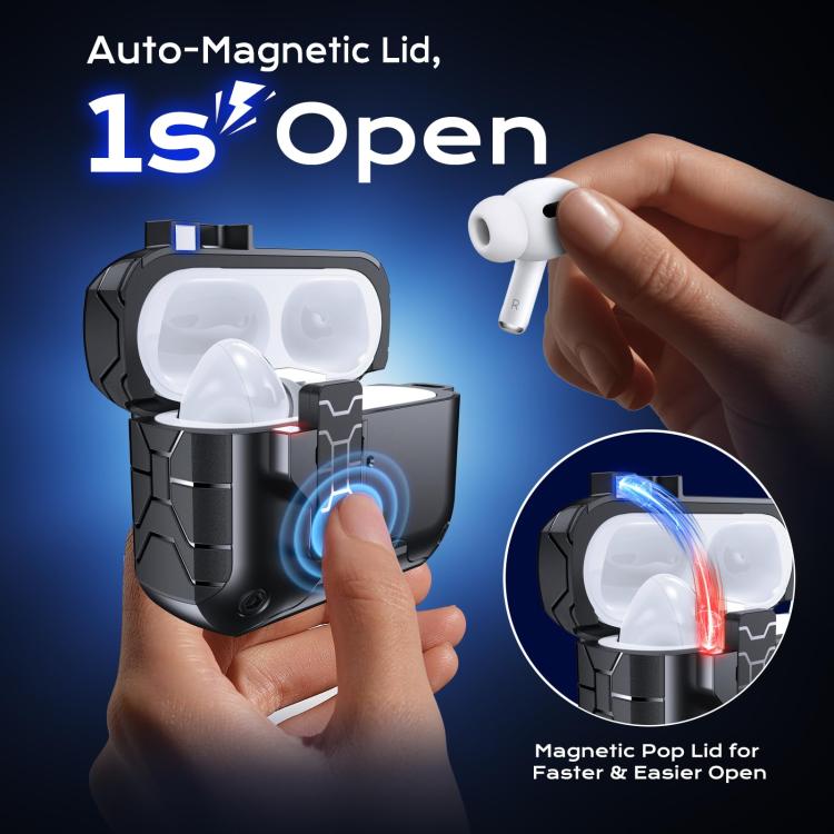 XDcase Auto Pop-Up Magnetic Earbud Case with Holder, For AirPods 5 / 4, For AirPods Pro 3, For AirPods Pro 2 / 1