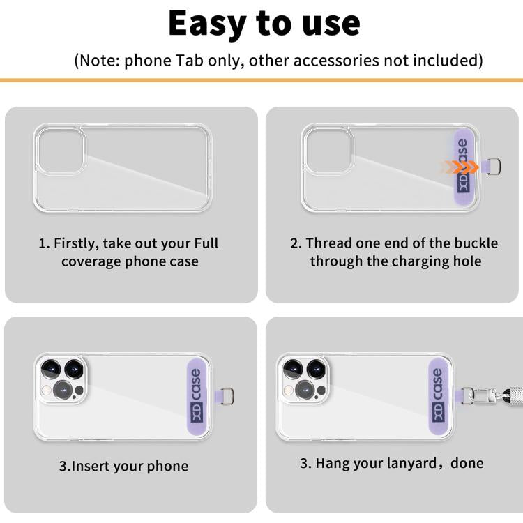 XDcase 5pcs Phone Tether Tab Cellphone Lanyard Patch Connector Part