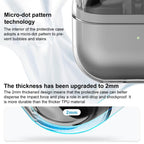 XDcase Transparent TPU Earbud Case with Silver Hook, For Samsung Galaxy Buds3 / 3 Pro / 3 FE