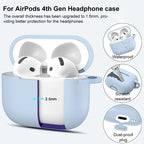 XDcase 2.5mm Thick Silicone Earbud Protective Case with Hook, For AirPods 5 / 4, For AirPods Pro 3, For AirPods Pro 2 / 1