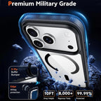 XDcase JINDUN Clear Cover Independent Metal Button Magnetic Phone Case, For iPhone 17 Pro Max, For iPhone 17 Pro, For iPhone 17