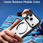 XDcase JINDUN Clear Cover Independent Metal Button Magnetic Phone Case, For iPhone 17 Pro Max, For iPhone 17 Pro