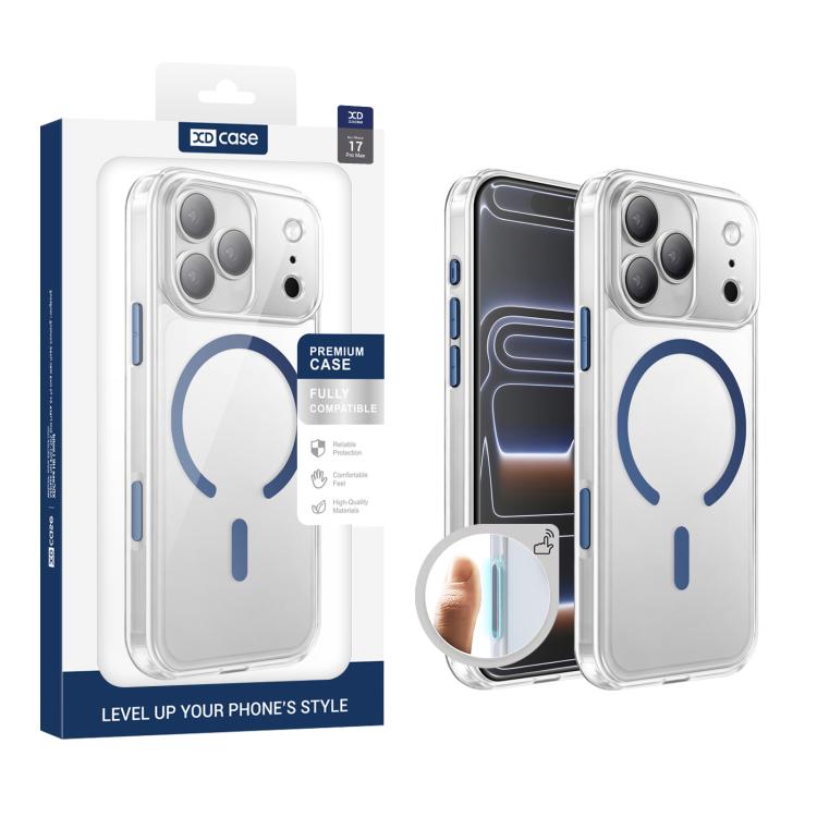 XDcase Frosted Transparent Magnetic Shockproof Phone Case, For iPhone 18 Pro, For iPhone 18 Pro Max, For iPhone 17 Pro Max, For iPhone 17 Pro, For iPhone 17