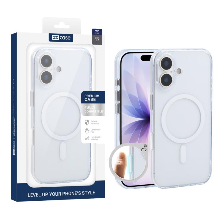 XDcase Frosted Transparent Magnetic Shockproof Phone Case, For iPhone 17 Pro Max, For iPhone 17 Pro, For iPhone 17