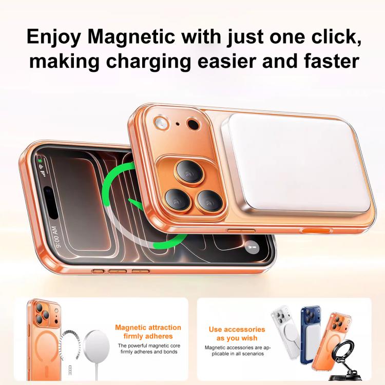 XDcase Frosted Transparent Magnetic Shockproof Phone Case, For iPhone 17 Pro Max, For iPhone 17 Pro, For iPhone 17