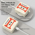XDcase Retro Cassette Style Silicone Earbuds Case, For AirPods Pro 3, For AirPods 4, For AirPods Pro 2