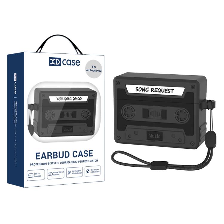 XDcase Retro Cassette Style Silicone Earbuds Case, For AirPods 5 / 4, For AirPods Pro 3, For AirPods Pro 2