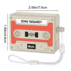 XDcase Retro Cassette Style Silicone Earbuds Case, For AirPods Pro 3, For AirPods 4, For AirPods Pro 2