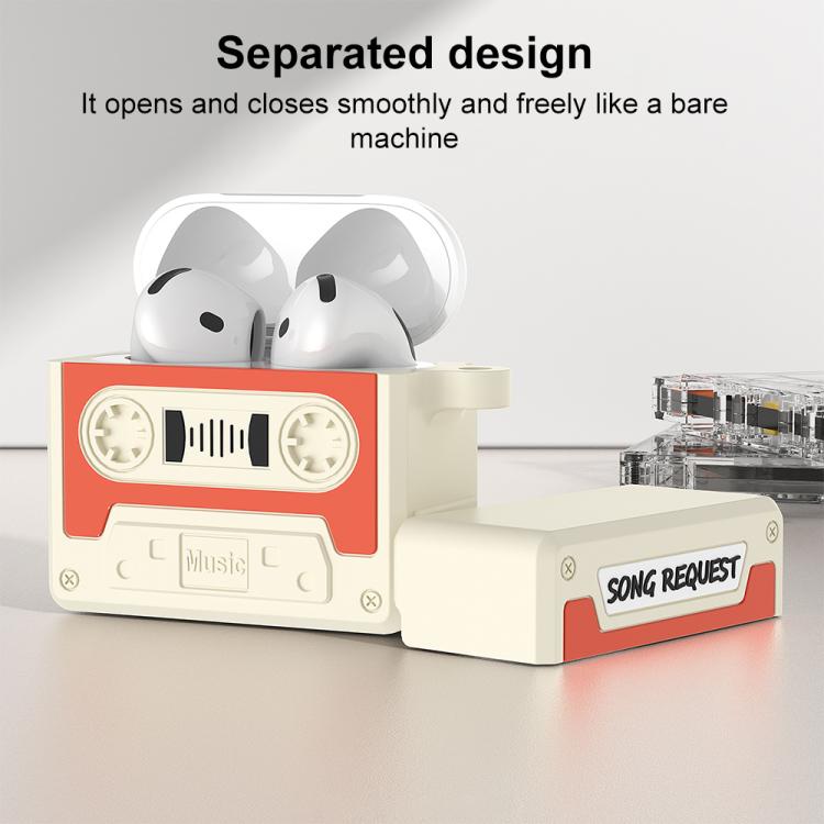 XDcase Retro Cassette Style Silicone Earbuds Case, For AirPods 5 / 4, For AirPods Pro 3, For AirPods Pro 2