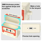 XDcase Retro Cassette Style Silicone Earbuds Case, For AirPods 5 / 4, For AirPods Pro 3, For AirPods Pro 2