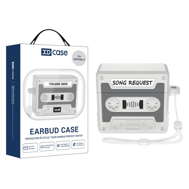 XDcase Retro Cassette Style Silicone Earbuds Case, For AirPods 5 / 4, For AirPods Pro 3, For AirPods Pro 2