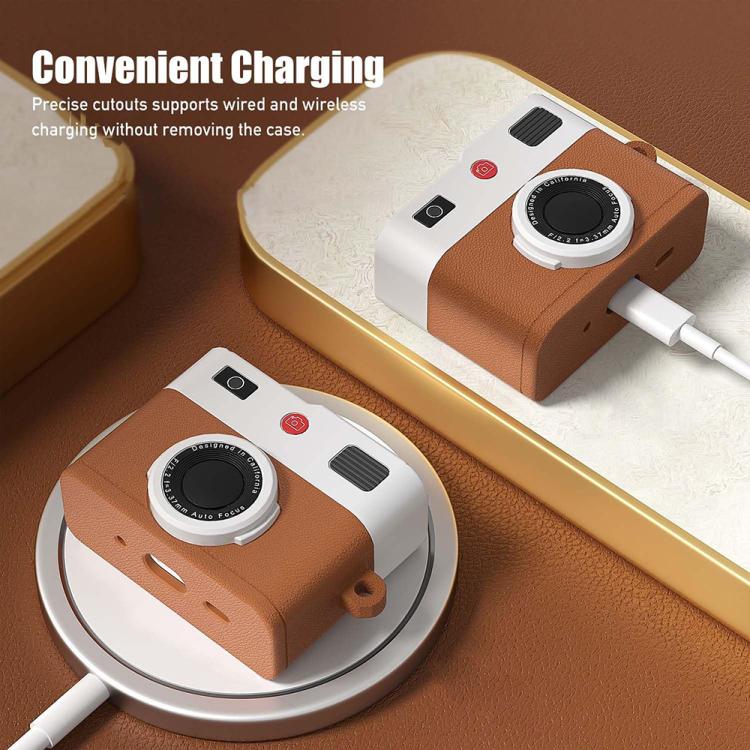 XDcase Retro Camera Style Silicone Earbuds Case, For AirPods Pro 3, For AirPods 4, For AirPods Pro 2