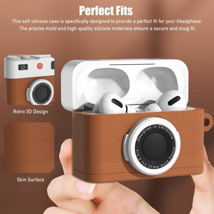 XDcase Retro Camera Style Silicone Earbuds Case, For AirPods Pro 3, For AirPods 4, For AirPods Pro 2