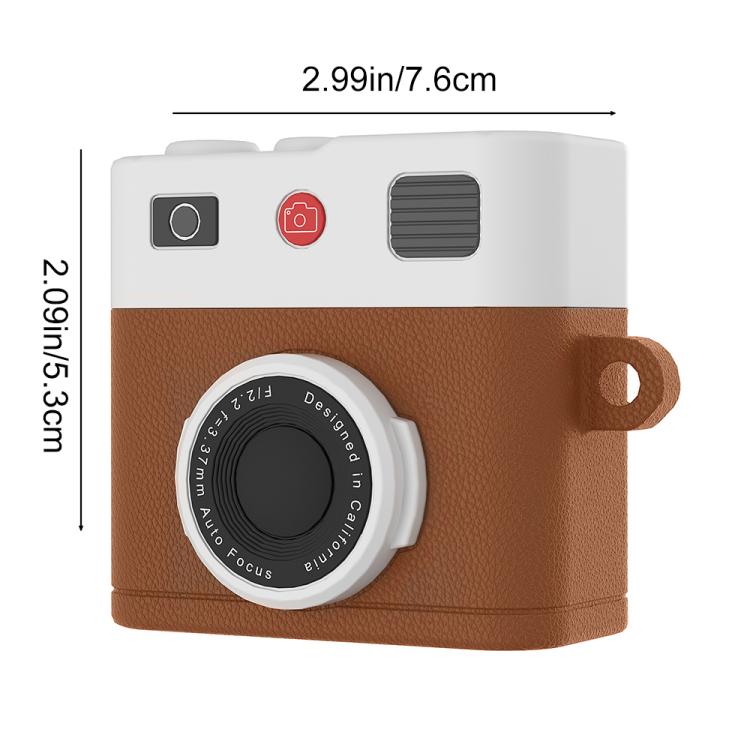 XDcase Retro Camera Style Silicone Earbuds Case, For AirPods Pro 3, For AirPods 4, For AirPods Pro 2