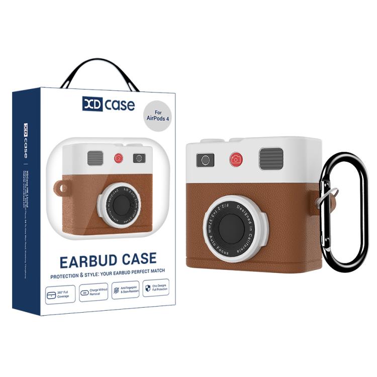 XDcase Retro Camera Style Silicone Earbuds Case, For AirPods Pro 3, For AirPods 4, For AirPods Pro 2
