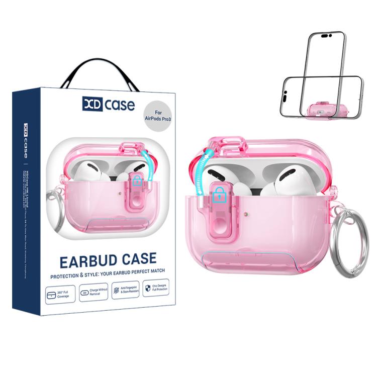 XDcase Clear TPU Auto Pop-Up Earbud Case with Holder, For AirPods 5 / 4, For AirPods Pro 3, For AirPods Pro 2