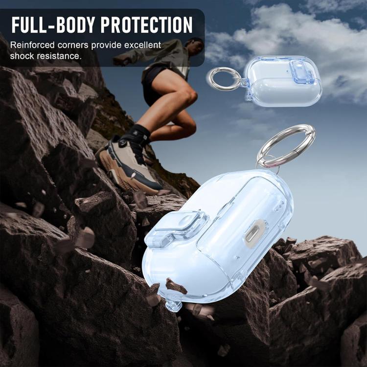 XDcase Clear TPU Auto Pop-Up Earbud Case with Holder, For AirPods 5 / 4, For AirPods Pro 3, For AirPods Pro 2