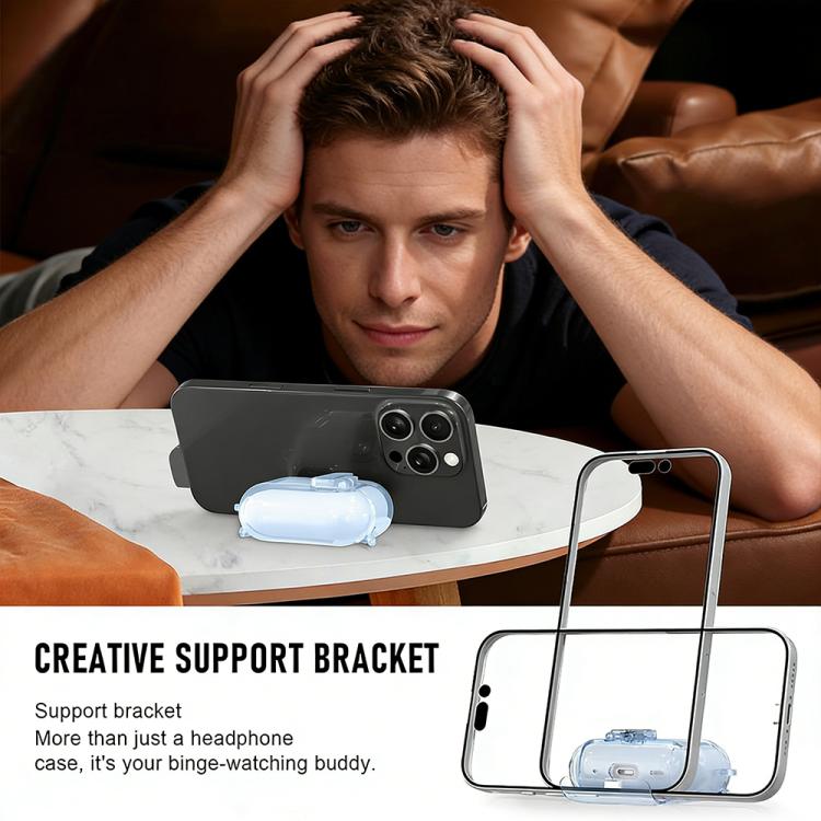 XDcase Clear TPU Auto Pop-Up Earbud Case with Holder, For AirPods 5 / 4, For AirPods Pro 3, For AirPods Pro 2