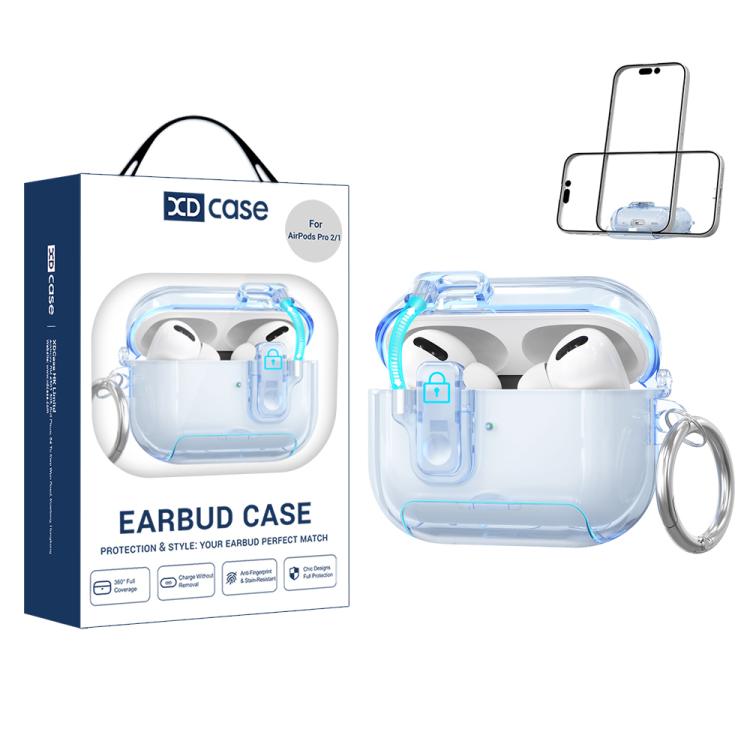 XDcase Clear TPU Auto Pop-Up Earbud Case with Holder, For AirPods 5 / 4, For AirPods Pro 3, For AirPods Pro 2