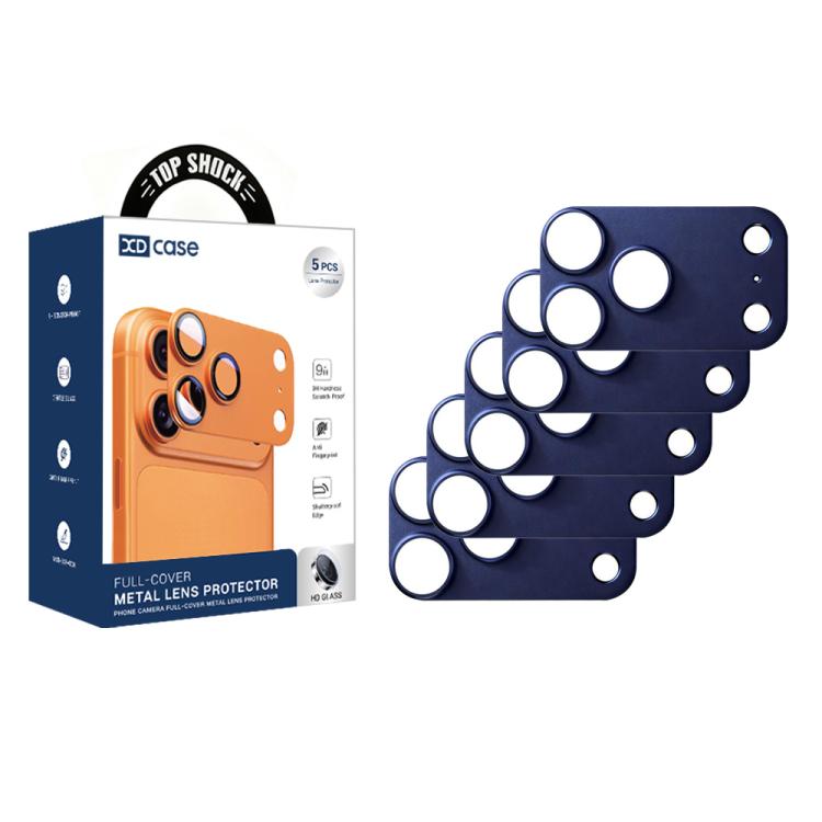 XDcase 5pcs Titanium Alloy Hollow Camera Lens Protector, For iPhone 17 Pro Max, For iPhone 17 Pro