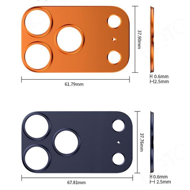 XDcase 5pcs Titanium Alloy Hollow Camera Lens Protector, For iPhone 17 Pro Max, For iPhone 17 Pro