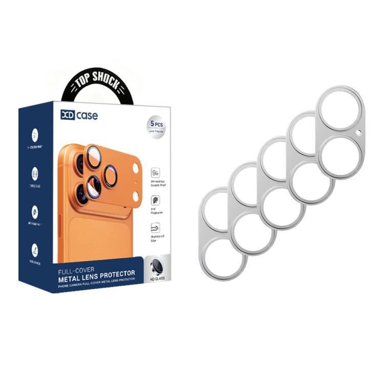 XDcase 5pcs Titanium Alloy Hollow Camera Lens Protector, For iPhone 17