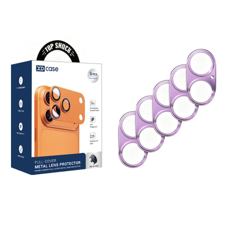 XDcase 5pcs Titanium Alloy Hollow Camera Lens Protector, For iPhone 17
