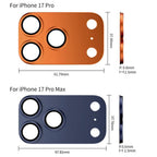XDcase 5pcs Armor Full-Coverage Frosted Metal Camera Lens Ring Film, For iPhone 17 Pro Max, For iPhone 17 Pro