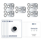 XDcase 5pcs Armor Full-Coverage Frosted Metal Camera Lens Ring Film, For iPhone 17 Pro Max, For iPhone 17 Pro