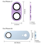 XDcase 5pcs Armor Full-Coverage Frosted Metal Camera Lens Ring Film, For iPhone Air
