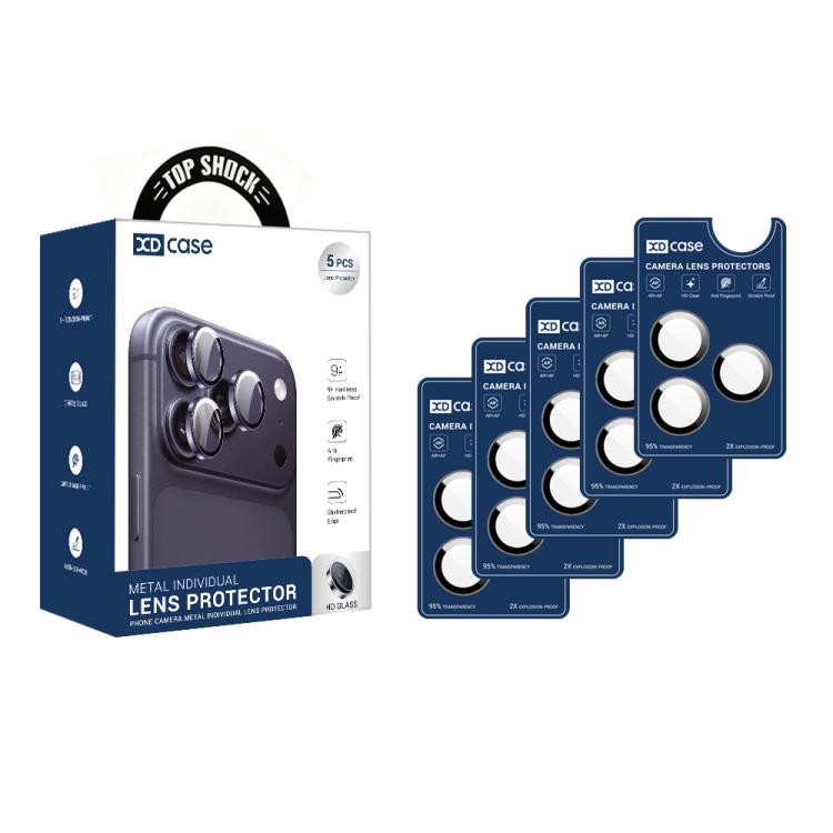 XDcase 5pcs AF + AR Hawkeye Camera Lens Protector with Alignment Tool, For iPhone 17 Pro Max, For iPhone 17 Pro