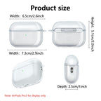 XDcase Transparent TPU Earbud Protective Case with Carabiner, For AirPods Pro 3, For AirPods 4, For AirPods Pro 2 / 1