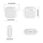 XDcase Transparent TPU Earbud Protective Case with Carabiner, For AirPods 5 / 4, For AirPods Pro 3, For AirPods Pro 2 / 1