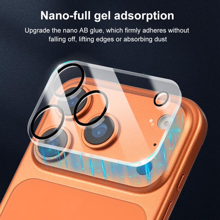 XDcase 5pcs Silkscreen Integrated Tempered Glass Back Camera Film, For iPhone 17 Pro Max, For iPhone 17 Pro, For iPhone 17, For iPhone Air