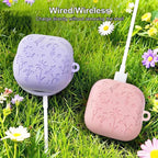 XDcase Floral Embossing Silicone Earbuds Case with Hook, For Samsung Galaxy Buds4 / 4 Pro