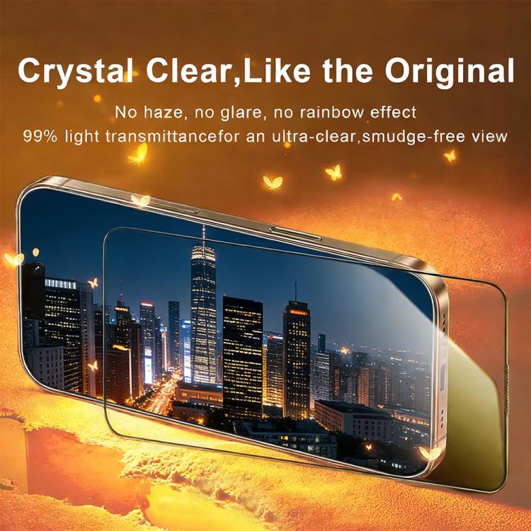 XDcase 2pcs / Pack Silk Screen Printed HD Tempered Glass Film, For iPhone 17 Pro Max, For iPhone 17 Pro, For iPhone 17, For iPhone 16 Pro Max, For iPhone 16 Pro, For iPhone 16 Plus, For iPhone 16, For iPhone 15 Pro Max, For iPhone 15 Pro               ...