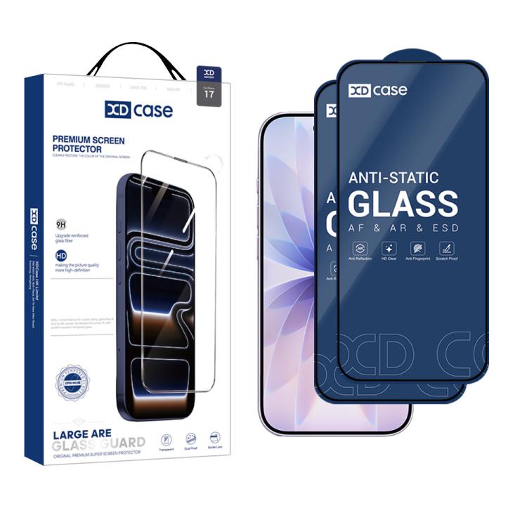 XDcase 2pcs / Pack Silk Screen Printed HD Tempered Glass Film, For iPhone 17 Pro Max, For iPhone 17 Pro, For iPhone 17, For iPhone 16 Pro Max, For iPhone 16 Pro, For iPhone 16 Plus, For iPhone 16, For iPhone 15 Pro Max, For iPhone 15 Pro               ...