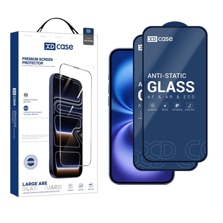XDcase 2pcs / Pack Silk Screen Printed HD Tempered Glass Film, For iPhone 17 Pro Max, For iPhone 17 Pro, For iPhone 17, For iPhone 16 Pro Max, For iPhone 16 Pro, For iPhone 16 Plus, For iPhone 16, For iPhone 15 Pro Max, For iPhone 15 Pro               ...
