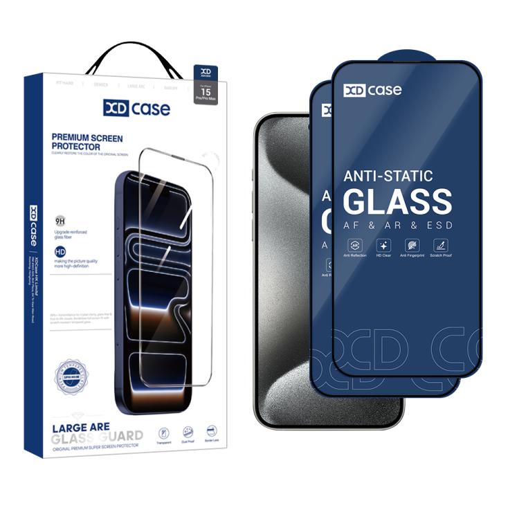 XDcase 2pcs / Pack Silk Screen Printed HD Tempered Glass Film, For iPhone 17 Pro Max, For iPhone 17 Pro, For iPhone 17, For iPhone 16 Pro Max, For iPhone 16 Pro, For iPhone 16 Plus, For iPhone 16, For iPhone 15 Pro Max, For iPhone 15 Pro               ...