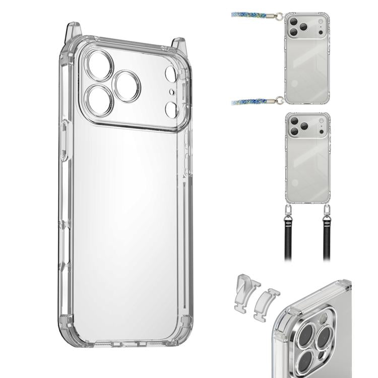 XDcase Candy DIY Detachable Lanyard Hole Shockproof Phone Case, For iPhone 17 Pro Max, For iPhone 17 Pro, For iPhone 17, For iPhone Air, For iPhone 16 Pro Max, For iPhone 16 Pro, For iPhone 16 Plus, For iPhone 16